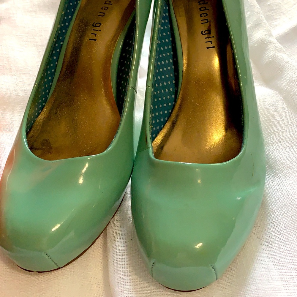 Madden girl high heels mint size 8